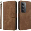 Phonesta Vintage Skin Book Wallet Klapphülle für Xiaomi Redmi 15 - Braun