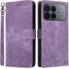 Phonesta Vintage Skin Book Wallet Klapphülle für Xiaomi Poco F8 Ultra - Lila