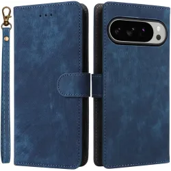 Phonesta Vintage Skin Book Wallet Klapphülle für Google Pixel 10 Pro XL - Blau