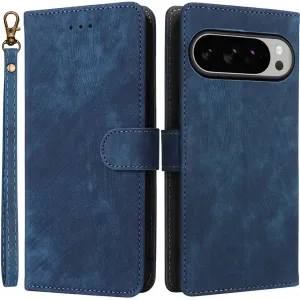 Phonesta Vintage Skin Book Wallet Klapphülle für Google Pixel 10 Pro XL - Blau