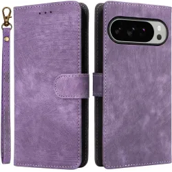 Phonesta Vintage Skin Book Wallet Klapphülle für Google Pixel 10 Pro XL - Lila