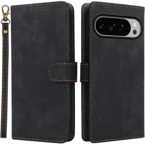 Phonesta Vintage Skin Book Wallet Klapphülle für Google Pixel 10 Pro XL - Schwarz