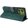 Phonesta Vintage Skin Book Wallet Klapphülle für Motorola Moto G86 - Grün 5