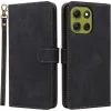 Phonesta Vintage Skin Book Wallet Klapphülle für Motorola Moto G86 Power - Schwarz