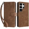 Phonesta Vintage Skin Book Wallet Klapphülle für Samsung Galaxy S26 Ultra - Braun 0