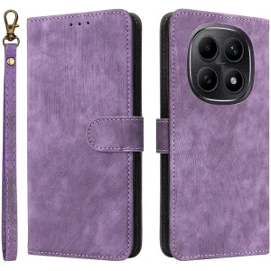 Phonesta Vintage Skin Book Wallet Klapphülle für Xiaomi Redmi Note 15 4G/5G / Xiaomi Poco M8 - Lila