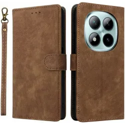 Phonesta Vintage Skin Book Wallet Klapphülle für Xiaomi Redmi Note 15 Pro 4G - Braun
