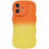 Phonesta Wavy Gradient Silikon Back Cover Hülle für Apple iPhone 16 - Orange/Gelb