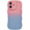 Phonesta Wavy Gradient Silikon Back Cover Hülle für Apple iPhone 16 - Rosa/Blau