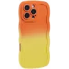 Phonesta Wavy Gradient Silikon Back Cover Hülle für Apple iPhone 16 Pro - Orange/Gelb 2