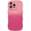 Phonesta Wavy Gradient Silikon Back Cover Hülle für Apple iPhone 16 Pro - Rosa