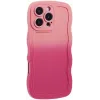 Phonesta Wavy Gradient Silikon Back Cover Hülle für Apple iPhone 16 Pro - Rosa 2