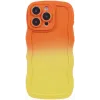 Phonesta Wavy Gradient Silikon Back Cover Hülle für Apple iPhone 16 Pro Max - Orange/Gelb