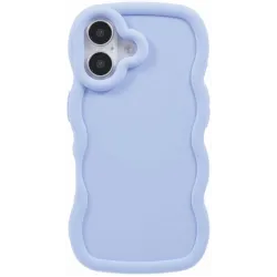 Phonesta Wavy Silikon Back Cover Hülle für Apple iPhone 16 Plus - Lila