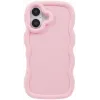 Phonesta Wavy Silikon Back Cover Hülle für Apple iPhone 16 Plus - Rosa