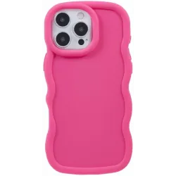 Phonesta Wavy Silikon Back Cover Hülle für Apple iPhone 16 Pro - Hot Pink
