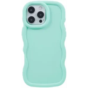 Phonesta Wavy Silikon Back Cover Hülle für Apple iPhone 16 Pro Max - Minzgrün