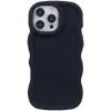 Phonesta Wavy Silikon Back Cover Hülle für Apple iPhone 16 Pro Max - Schwarz