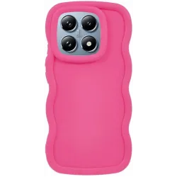 Phonesta Wavy Silikon Back Cover Hülle für Xiaomi 14T - Hot Pink