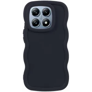 Phonesta Wavy Silikon Back Cover Hülle für Xiaomi 14T Pro - Schwarz