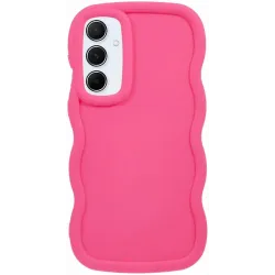 Phonesta Wavy Silikon Back Cover Hülle für Samsung Galaxy S25/S24 - Hot Pink