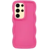 Phonesta Wavy Silikon Back Cover Hülle für Samsung Galaxy S25 Ultra - Hot Pink