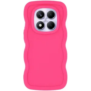 Phonesta Wavy Silikon Back Cover Hülle für Xiaomi Redmi Note 14 Pro 4G - Hot Pink
