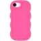 Phonesta Wavy Silikon Back Cover Hülle für Apple iPhone 17e/16e - Hot Pink