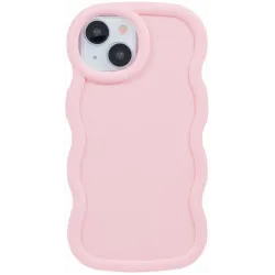 Phonesta Wavy Silikon Back Cover Hülle für Apple iPhone 15 - Rosa