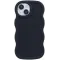 Phonesta Wavy Silikon Back Cover Hülle für Apple iPhone 15 - Schwarz
