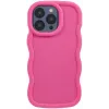 Phonesta Wavy Silikon Back Cover Hülle für Apple iPhone 15 Pro Max - Hot Pink