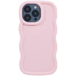 Phonesta Wavy Silikon Back Cover Hülle für Apple iPhone 15 Pro Max - Rosa