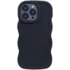 Phonesta Wavy Silikon Back Cover Hülle für Apple iPhone 15 Pro Max - Schwarz