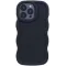 Phonesta Wavy Silikon Back Cover Hülle für Apple iPhone 15 Pro Max - Schwarz