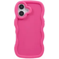 Phonesta Wavy Silikon Back Cover Hülle für Apple iPhone 17 - Hot Pink