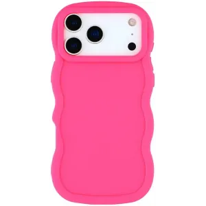 Phonesta Wavy Silikon Back Cover Hülle für Apple iPhone 17 Pro - Hot Pink