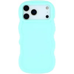 Phonesta Wavy Silikon Back Cover Hülle für Apple iPhone 17 Pro Max - Minzgrün