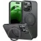 Torras Ostand Pro Back Cover Hülle mit MagSafe für Apple iPhone 16 Pro - Schwarz