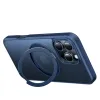 Torras Ostand Pro Back Cover Hülle mit MagSafe für Apple iPhone 16 Pro - Dunkelblau 3