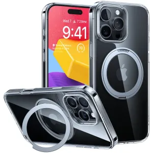 Torras Ostand Pro Back Cover Hülle mit MagSafe für Apple iPhone 16 Pro - Transparent