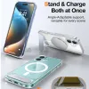 Torras Pstand Back Cover Hülle mit MagSafe für Apple iPhone 16 - Transparent 5