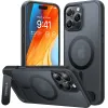 Torras Pstand Back Cover Hülle mit MagSafe für Apple iPhone 16 Pro - Schwarz 1