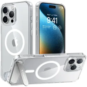Torras Pstand Back Cover Hülle mit MagSafe für Apple iPhone 16 Pro Max - Transparent