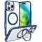 Torras Ostand R Fusion Back Cover Hülle mit MagSafe für Apple iPhone 16 Pro - Dunkelblau