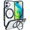 Torras Ostand R Fusion Back Cover Hülle mit MagSafe für Apple iPhone 16 - Schwarz 0