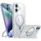 Torras Ostand Spin Back Cover Hülle mit MagSafe für Apple iPhone 16 Plus - Transparent