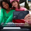 Torras Pstand Back Cover Hülle mit MagSafe für Apple iPhone 15 Plus - Schwarz 5