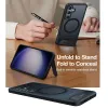 Torras Pstand Back Cover Hülle mit MagSafe für Samsung Galaxy S24 - Schwarz 5