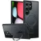 Torras Ostand Spin Back Cover Hülle mit MagSafe für Samsung Galaxy S24 Ultra - Schwarz