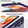 Torras Ostand Spin Back Cover Hülle mit MagSafe für Samsung Galaxy S24 Ultra - Dunkelviolett 3